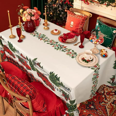 Christmas Table Cloth Christmas Tablecloth Rectangle 60 x 102 Wrinkle Resistant and Washable Xmas Red Truck Tablecloth Perfect for Kitchen Dinner Family Gathering Holiday Dining Room Table
Christmas Table Cloth Christmas Tablecloth Rectangle 60 x 102 Wrinkle Resistant and Washable Xmas Red Truck Tablecloth Perfect for Kitchen Dinner Family Gathering Holiday Dining Room Table