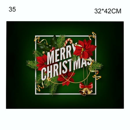 Cotton and Linen Table Mat Christmas Elements Single Side Pattern Heat Resistant Christmas Decor for Kitchen Dining Room 35 32*42cm
Cotton and Linen Table Mat Christmas Elements Single Side Pattern Heat Resistant Christmas Decor for Kitchen Dining Room 35 32*42cm