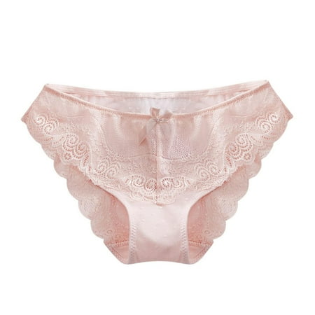 Womens Panty Invisible Seamless Bikini Briefs Hipster Lace Underwear Half Back Coverage Panties Basic Underpants