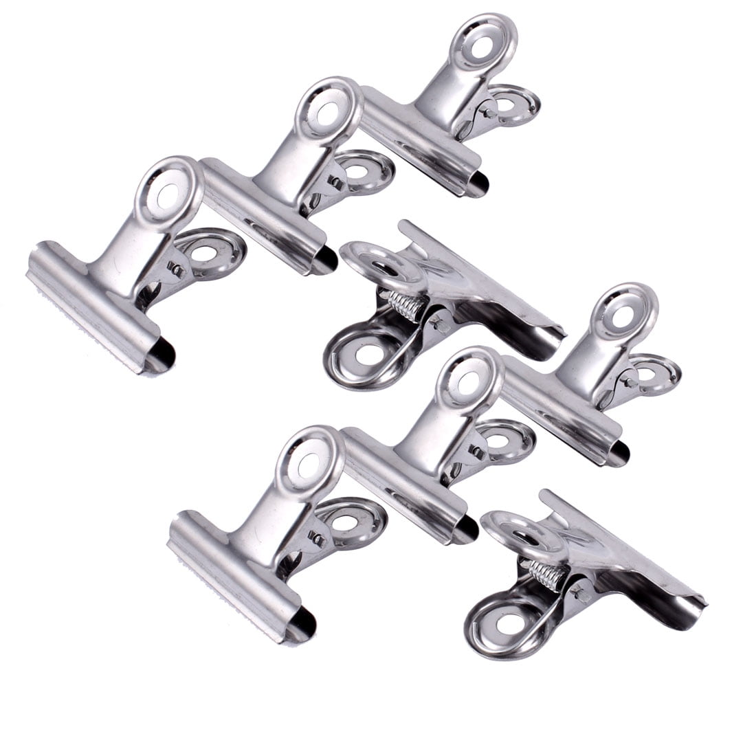 Home Office Metal Spring Loaded File Paper Binder Clips Clamps 8pcs