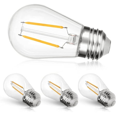 LED Replacement Bulbs 2W S14 4 Pack Waterproof E26 Screw Base for Outdoor LED String Lights Shatterproof
LED Replacement Bulbs 2W S14 4 Pack Waterproof E26 Screw Base for Outdoor LED String Lights Shatterproof