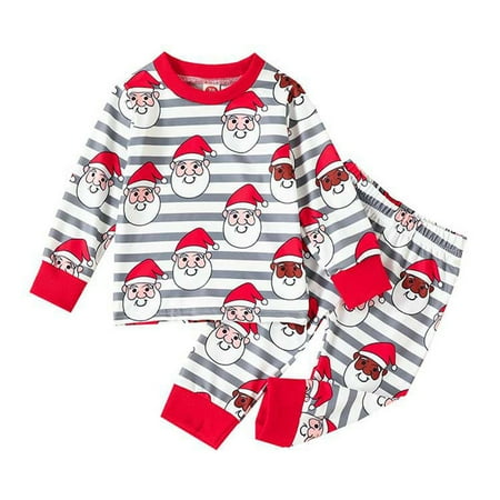 Yuanyu Baby Boy Girl Cotton Snug Fit Long Sleeve Tops Pants 2PCS Christmas Santa Stripe Pajamas Set
Yuanyu Baby Boy Girl Cotton Snug Fit Long Sleeve Tops Pants 2PCS Christmas Santa Stripe Pajamas Set