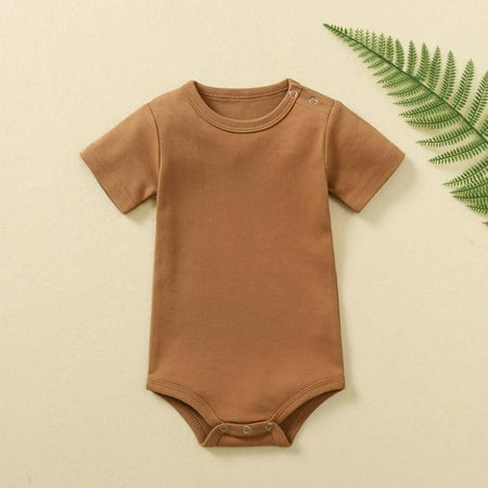 EQWLJWE Newborn Infant Baby Boy Girl Basic Plain Long Sleeve Romper Bodysuit Tops Solid Summer Outfit Clothes
EQWLJWE Newborn Infant Baby Boy Girl Basic Plain Long Sleeve Romper Bodysuit Tops Solid Summer Outfit Clothes