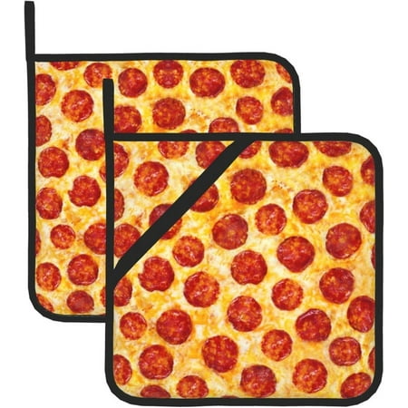 Sunyuer 2 PCS Pot Holders for Kitchen Pizza Print Pot Holders for Kitchen Heat Resistant Non Slip Potholder with Hanging Loop for BBQ Cooking Baking
Sunyuer 2 PCS Pot Holders for Kitchen Pizza Print Pot Holders for Kitchen Heat Resistant Non Slip Potholder with Hanging Loop for BBQ Cooking Baking