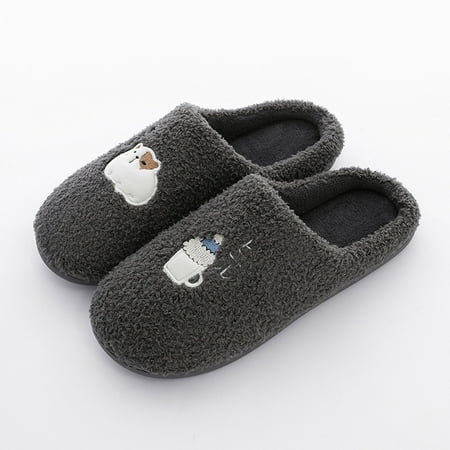 Huilaibazo Fuzzy Slippers For Men Couples Men Slip On Furry Plush Flat Home Winter Round Toe Keep Warm Cartoon Slippers Shoes
Huilaibazo Fuzzy Slippers For Men Couples Men Slip On Furry Plush Flat Home Winter Round Toe Keep Warm Cartoon Slippers Shoes