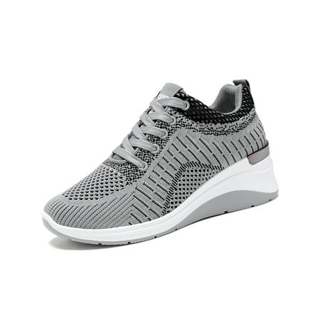 Zodanni Womens Athletic Shoes Lace Up Walking Shoe Low Top Wedge Sneakers Ladies Trainers Women Breathable Casual Gray 7
Zodanni Womens Athletic Shoes Lace Up Walking Shoe Low Top Wedge Sneakers Ladies Trainers Women Breathable Casual Gray 7