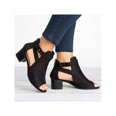 Wazshop Ladies Dress Sandal Buckle High Heels Ankle Strap Block Heeled Sandals Non Slip Chunky Heel Pumps Women Zipper Vintage Black US 8
Wazshop Ladies Dress Sandal Buckle High Heels Ankle Strap Block Heeled Sandals Non Slip Chunky Heel Pumps Women Zipper Vintage Black US 8
