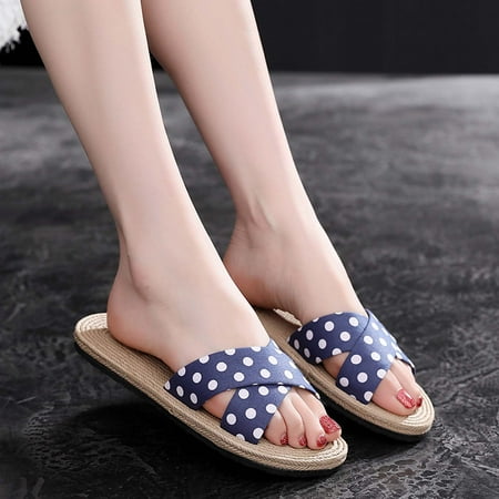 Gzztg Slippers for Women Summer Ladies Slippers Polka Dot Polka Dot Holiday Beach Shoes
Gzztg Slippers for Women Summer Ladies Slippers Polka Dot Polka Dot Holiday Beach Shoes