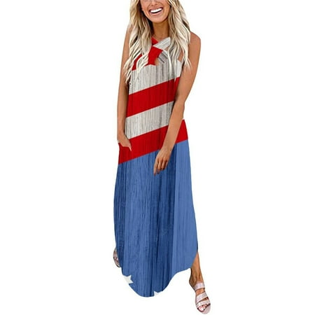 Hvyesh Womens Sundresses 2023 Plus Size Boho Maxi Dress Independence Day Print Round Neck Side Split Dresses Sleeveless Breezy Soft Dress Blue
Hvyesh Womens Sundresses 2023 Plus Size Boho Maxi Dress Independence Day Print Round Neck Side Split Dresses Sleeveless Breezy Soft Dress Blue
