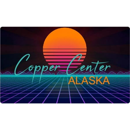 Copper Center Alaska 4 X 2.25-Inch Fridge Magnet Retro Neon Design