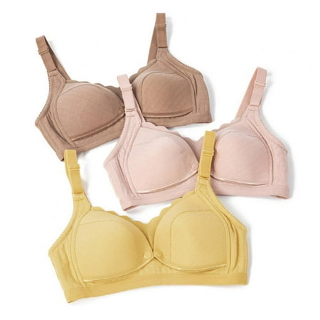 Xmarks Women Feeding Maternity Nursing Comfortable Mothers Underwear Cotton Wire Free Pregnant Front Buttons Open Breastfeeding Bra(3-Packs)
Xmarks Women Feeding Maternity Nursing Comfortable Mothers Underwear Cotton Wire Free Pregnant Front Buttons Open Breastfeeding Bra(3-Packs)