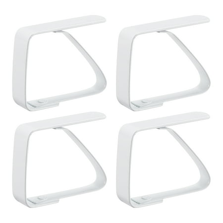 Uxcell 50mm x 40mm 420 Stainless Steel Tablecloth Clips White 12 Pack