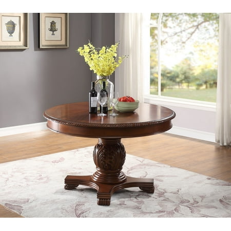 Acme Chateau De Ville Wooden Frame Dining Table in Cherry