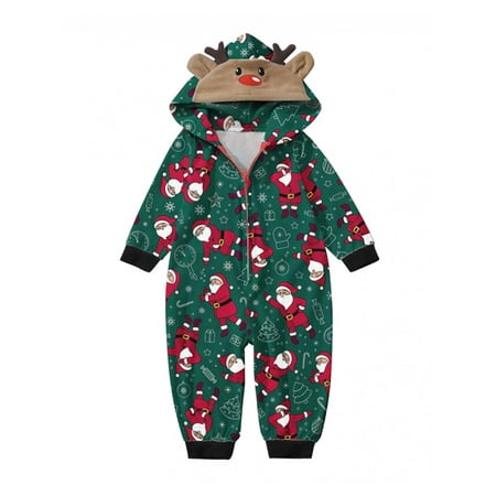 Eyicmarn Matching Family Christmas Pajamas Long Sleeve Elk Antler Hooded Romper Jumpsuits
Eyicmarn Matching Family Christmas Pajamas Long Sleeve Elk Antler Hooded Romper Jumpsuits