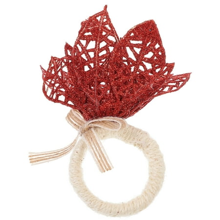 Christmas Flower Napkin Ring Cute Napkin Ring Holder Hemp Rope Napkin Ring for Party
Christmas Flower Napkin Ring Cute Napkin Ring Holder Hemp Rope Napkin Ring for Party
