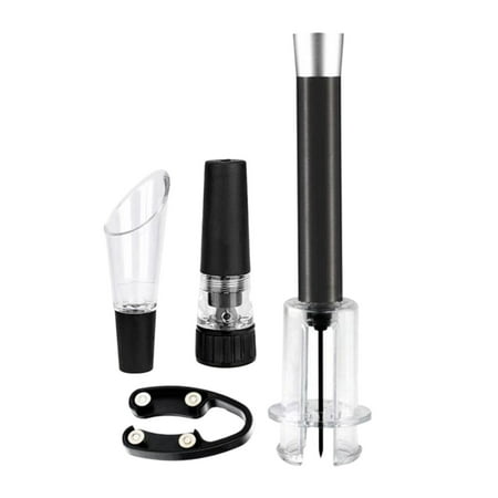 

Air Pump Pressure Bottle Opener Set include Cutter Stopper Pourer Corkscrew Tool Stainless Steel Pin for Home Kitchen Accessory - Style 1
