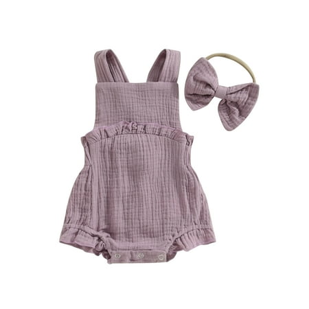 Qtinghua Newborn Baby Girls Summer Clothes Suspenders Romper Overalls Jumpsuit with Headband Outfits
Qtinghua Newborn Baby Girls Summer Clothes Suspenders Romper Overalls Jumpsuit with Headband Outfits