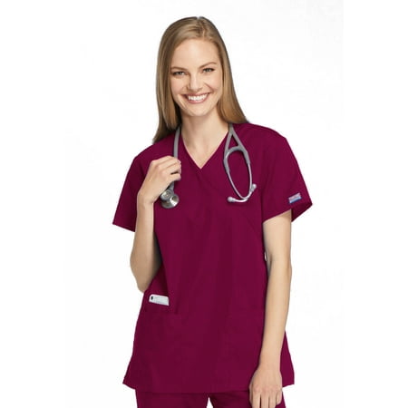 Cherokee Workwear Women s Scrubs Top Mock Wrap Tunic 4801
