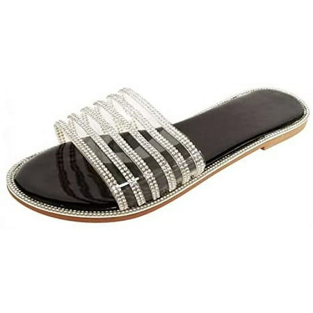 Sandals for Women Rhinestone Flat Slippers Dressy Casual Summer Rainbow Beach Sandals Comfortable Jelly Ladies Shoes
Sandals for Women Rhinestone Flat Slippers Dressy Casual Summer Rainbow Beach Sandals Comfortable Jelly Ladies Shoes