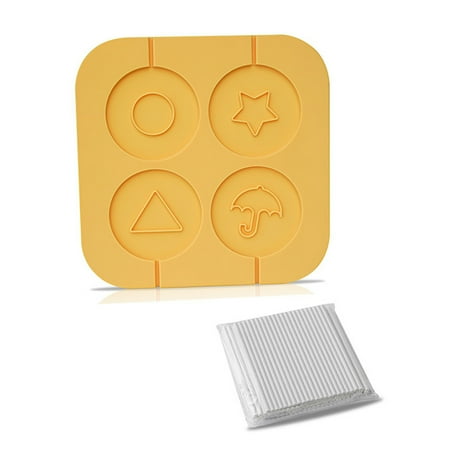 GHOONEY Silicone Lollipop Mold 4-Cavity for Triangle Circle Star Umbrella Shape Sugar Mo
GHOONEY Silicone Lollipop Mold 4-Cavity for Triangle Circle Star Umbrella Shape Sugar Mo
