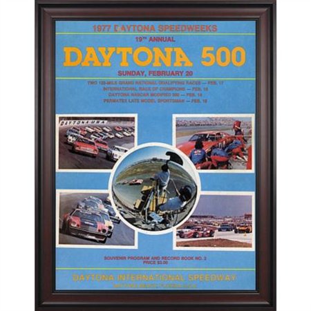 19th Annual 1977 Daytona 500 Framed 36 x 48 Program Print
