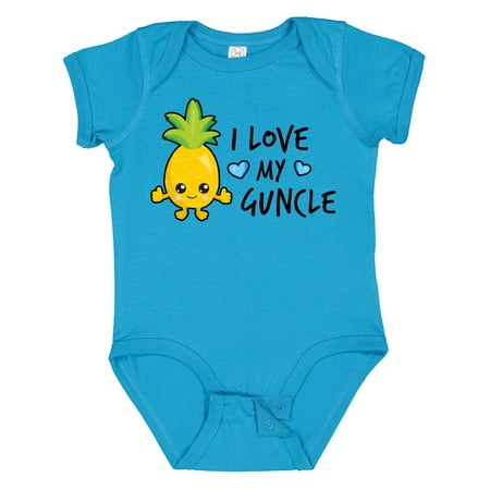 Inktastic I Love My Guncle with Pineapple Gift Baby Boy Bodysuit