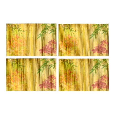 MKHERT Light Golden Bamboo with Bamboo Leaves and Flowers Placemats Table Mats for Dining Room Kitchen Table Decoration 12x18 inch Set of 4 
MKHERT Light Golden Bamboo with Bamboo Leaves and Flowers Placemats Table Mats for Dining Room Kitchen Table Decoration 12x18 inch Set of 4