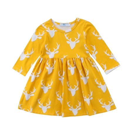 Christmas Toddler Girls Dress Deer Head Printed Long Sleeve Casual Party Princess Dress
Christmas Toddler Girls Dress Deer Head Printed Long Sleeve Casual Party Princess Dress