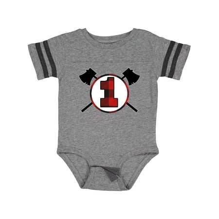 Inktastic 1st Birthday Buffalo Plaid Lumberjack Gift Baby Boy Bodysuit