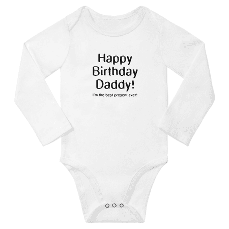 Happy Birthday Daddy! I m The Best Present Ever! Funny Baby Long Sleeve Jumpsuit Clothes (White 18-24M)
Happy Birthday Daddy! I m The Best Present Ever! Funny Baby Long Sleeve Jumpsuit Clothes (White 18-24M)