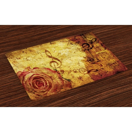 Rose Placemats Set of 4 Old Fashioned Design with a Big Rose and Treble Clefs Music Notes Harmonical Concept Washable Fabric Place Mats for Dining Room Kitchen Table Decor Cream Red by Ambesonne
Rose Placemats Set of 4 Old Fashioned Design with a Big Rose and Treble Clefs Music Notes Harmonical Concept Washable Fabric Place Mats for Dining Room Kitchen Table Decor Cream Red by Ambesonne