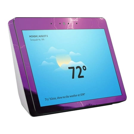 Skin for Amazon Echo Show (2nd Gen) - Purple Lightning | Protective, Durable, and Unique Vinyl Decal wrap cover | Easy To Apply, Remove, and Change Styles