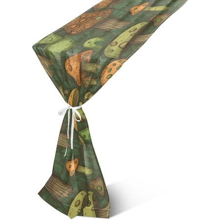 Hyjoy Table Runner Seamless Green Mushroom Print 120 in Chiffon Table Runners for Party Wedding Elegant Dining Tabletop Cover Table Decorations
Hyjoy Table Runner Seamless Green Mushroom Print 120 in Chiffon Table Runners for Party Wedding Elegant Dining Tabletop Cover Table Decorations