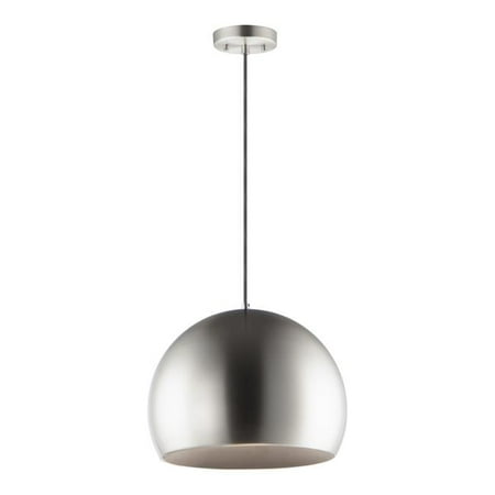 Palla E24926-SNBK 20 in. LED Pendant Satin Nickel & Black