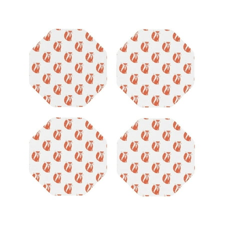 Pofeuu Orange Fox Print Coasters for Drinks 4Pack PU Leather Coasters Bar Drink Coasters for Tabletop Protection Furniture from Damage-Octagon
Pofeuu Orange Fox Print Coasters for Drinks 4Pack PU Leather Coasters Bar Drink Coasters for Tabletop Protection Furniture from Damage-Octagon