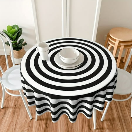 1PC black and white striped round tablecloth anti-fouling waterproof anti-wrinkle suitable for home kitchen home decoration
1PC black and white striped round tablecloth anti-fouling waterproof anti-wrinkle suitable for home kitchen home decoration