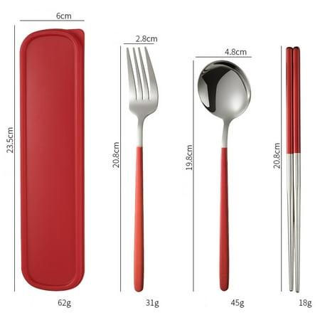 4pcs/set Portable Tableware Multifunction Cutlery Fork Spoon Chopsticks Indoor Outdoor Tableware Set Silver Red
4pcs/set Portable Tableware Multifunction Cutlery Fork Spoon Chopsticks Indoor Outdoor Tableware Set Silver Red