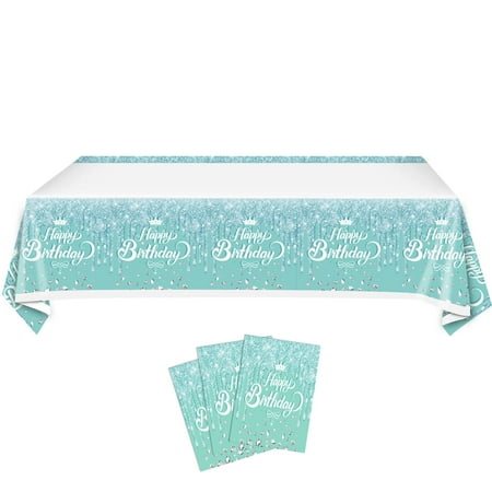 Juhap 3Pcs Teal Sliver Tablecloths Glitter Diamond Table Cover Girl Party Teal Table Cloth Happy Birthday Printed Plastic Tablecloths for Girl Women Birthday Wedding Party 54 x 71 in
Juhap 3Pcs Teal Sliver Tablecloths Glitter Diamond Table Cover Girl Party Teal Table Cloth Happy Birthday Printed Plastic Tablecloths for Girl Women Birthday Wedding Party 54 x 71 in
