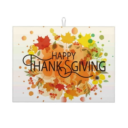 Large Dish Drying Mats for Kitchen Counter - Happy Thanksgiving 18x24In Anti-Slip Absorbent Microfiber Drying Mat for Kitchen Counter Mat Dish Rack Mat with Hanging Loop
Large Dish Drying Mats for Kitchen Counter - Happy Thanksgiving 18x24In Anti-Slip Absorbent Microfiber Drying Mat for Kitchen Counter Mat Dish Rack Mat with Hanging Loop
