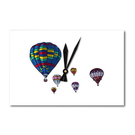 Hot Air Balloons - Icon - Lantern Press Artwork (Acrylic Wall Clock)