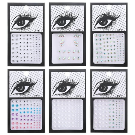 6 Sheets Eye Face Gems Glitter Stickers Face Jewels Rhinestone Make-up Accessory
6 Sheets Eye Face Gems Glitter Stickers Face Jewels Rhinestone Make-up Accessory