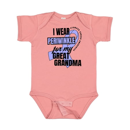 Inktastic I Wear Periwinkle for My Great Grandma Stomach Cancer Awareness Gift Baby Boy or Baby Girl Bodysuit
Inktastic I Wear Periwinkle for My Great Grandma Stomach Cancer Awareness Gift Baby Boy or Baby Girl Bodysuit