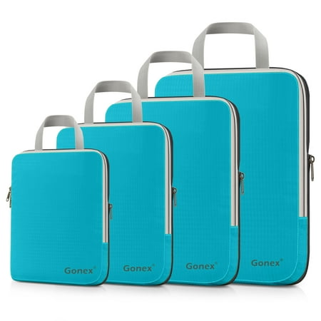 Gonex Compression Packing Cubes Set, Expandable Packing Organizers 4pcs