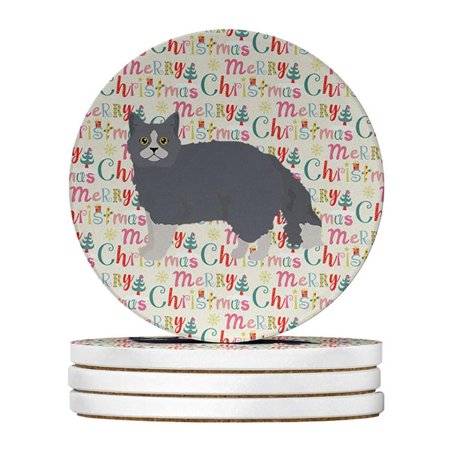 Carolines Treasures WDK2630RCS4 4 x 4 in. Unisex Selkirk Rex No.1 Cat Christmas Large Sandstone Coasters - Pack of 4
Carolines Treasures WDK2630RCS4 4 x 4 in. Unisex Selkirk Rex No.1 Cat Christmas Large Sandstone Coasters - Pack of 4