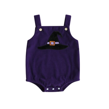 Baby Girls Boys Corduroy Rompers Halloween Clothes Pumpkin/Witch Hat/Ghost Pattern Sleeveless Straps Jumpsuits Bodysuits 0-18 Months
Baby Girls Boys Corduroy Rompers Halloween Clothes Pumpkin/Witch Hat/Ghost Pattern Sleeveless Straps Jumpsuits Bodysuits 0-18 Months