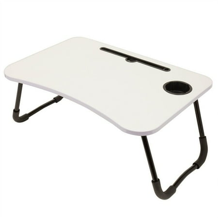 Home Basics Contoured Bed Tray with Media Slot and Cup Holder