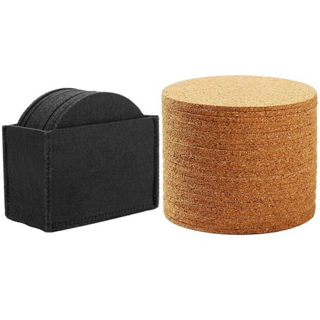 10Pcs Cork Coasters 90Mm 5Mm Thick & 10Pcs Round Felt Coaster Cup Mat with Storage Box
10Pcs Cork Coasters 90Mm 5Mm Thick & 10Pcs Round Felt Coaster Cup Mat with Storage Box