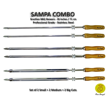 Sampa Combo - Set of 6 Brazilian Skewers for BBQ 28 - Professional Grade
Sampa Combo - Set of 6 Brazilian Skewers for BBQ 28 - Professional Grade