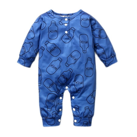 KIMI BEAR Infant Boys Romper 18 Months Infant Boy Autumn Winter Bodysuit 24 Months Infant Boy Cartoon Milk Bottle Print Round Neck Long Sleeve Jumpsuit Blue
KIMI BEAR Infant Boys Romper 18 Months Infant Boy Autumn Winter Bodysuit 24 Months Infant Boy Cartoon Milk Bottle Print Round Neck Long Sleeve Jumpsuit Blue