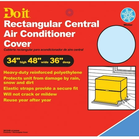 Do it 48 x 34 x 36 Gray Polyethylene 9 mil Rectangular Central Air Conditioner Cover - 1 Each
Do it 48 x 34 x 36 Gray Polyethylene 9 mil Rectangular Central Air Conditioner Cover - 1 Each